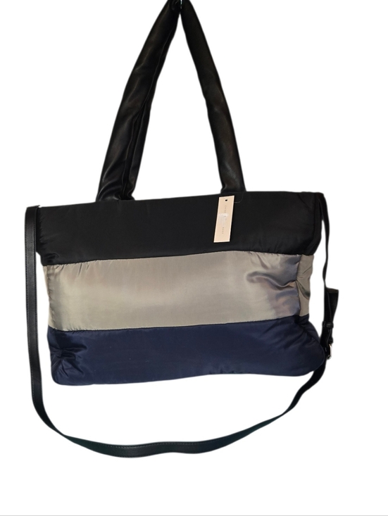 Chinese Laundry Handbags - Chinese Laundry Black and Gray Puffer Tote